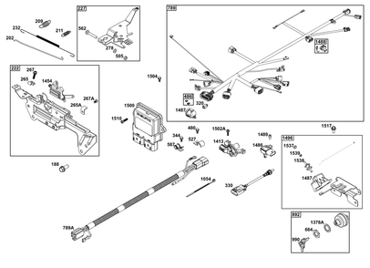 Controls Group Diagram and Parts List for 61E377-0057-J1 400000 - 699999 Briggs and Stratton Engine